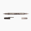 Tombow Fudenosuke Brush Pen - Twin Tip - Gray/Black