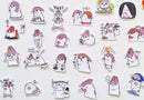 Chubby Rabbit Stickers Set