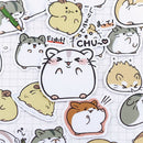 38 Pcs Kawaii Japanese Hamster Stickers