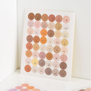 Colorful Emoji Dot Stickers - Brown
