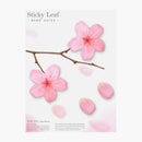 Appree Leaf Sticky Memo Notes - Pink Cherry Blossom