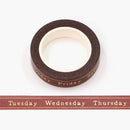 Days Of The Week Washi Tape
