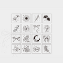 Floral Wooden Stamp Set