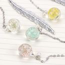 Feather and Flower Pendant Bookmark