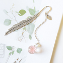 Feather and Flower Pendant Bookmark