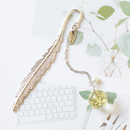 Feather and Flower Pendant Bookmark