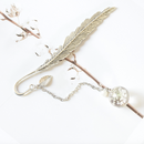Feather and Flower Pendant Bookmark