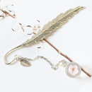 Feather and Flower Pendant Bookmark