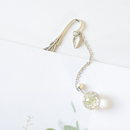 Feather and Flower Pendant Bookmark