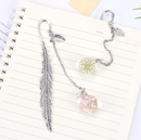 Feather and Flower Pendant Bookmark