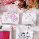 Flower Garden Rubber Stamp - Rye