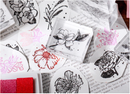 Flower Garden Rubber Stamp - Iris