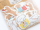 Furukawashiko Flake Stickers - Relaxed Dog