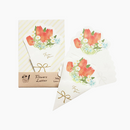 Furukawashiko Flower Bouquet Greeting Card - Tulips - Set Of 8