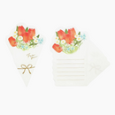 Furukawashiko Flower Bouquet Greeting Card - Tulips - Set Of 8