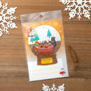 Furukawashiko Snow Globe Christmas Message Card - Forest Animals - Limited Edition