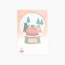 Furukawashiko Snow Globe Christmas Message Card - Forest Animals - Limited Edition