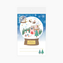 Furukawashiko Snow Globe Christmas Message Card - Snowy Night - Limited Edition