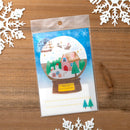 Furukawashiko Snow Globe Christmas Message Card - Snowy Night - Limited Edition