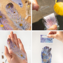 Glistening Feather Stickers