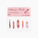 Glistening Feather Stickers