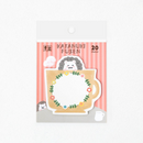 Katanuki Fusen Die-Cut Sticky Notes - Hedgehog