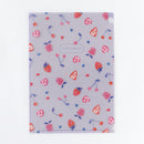 Kohaku A5 Clear Folder - 3 Pockets - Berries