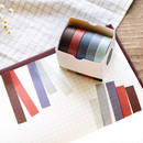 Macaron Color Washi Tape Set - Natural Colors (9 Types)