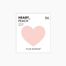 Paperian Color Large Heart Sticky Notes