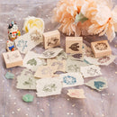 Vintage Bird Rubber Stamps - Green