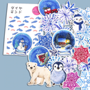White Winter Paper Stickers
